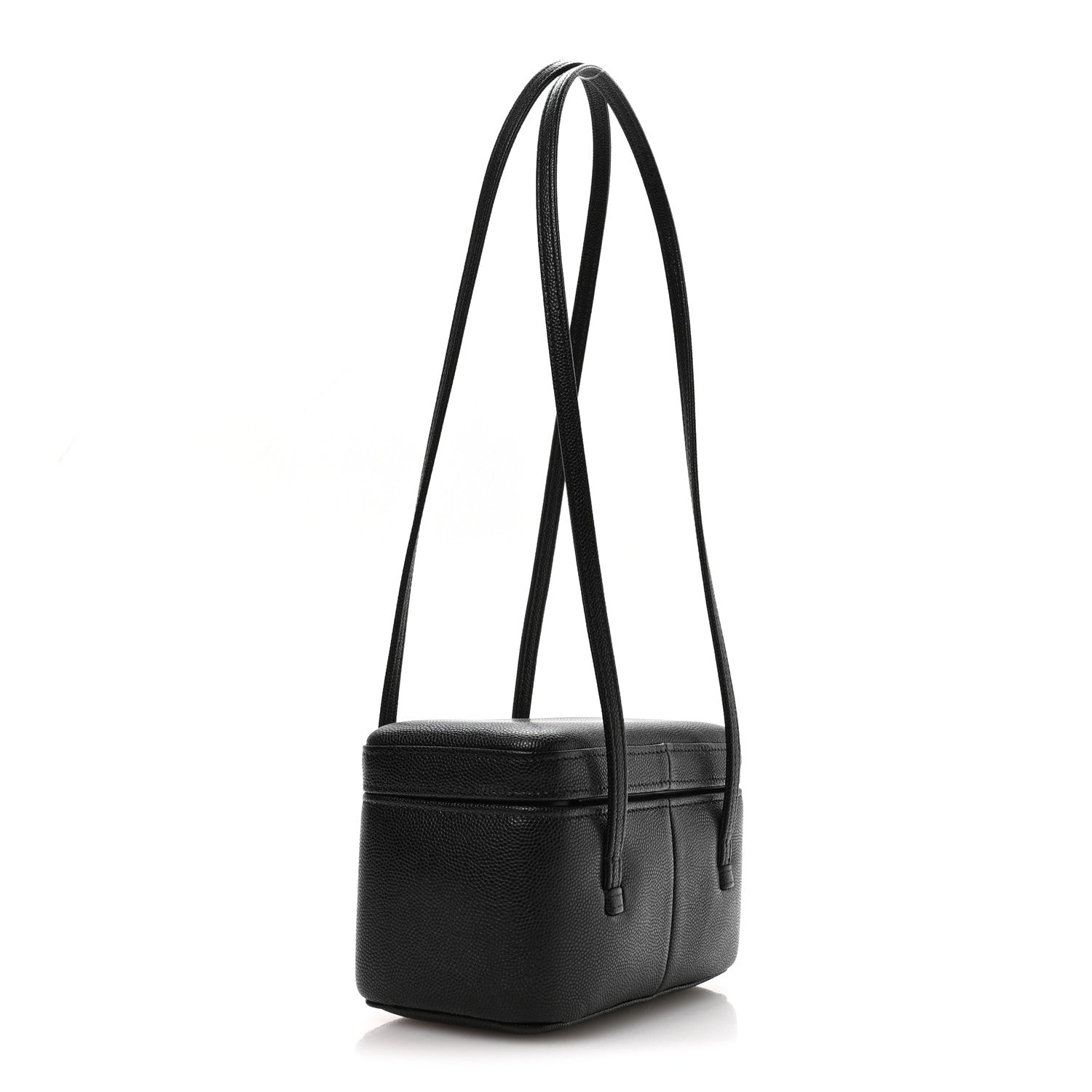 Chanel Shiny Caviar Preppy Coco Long Vanity With Strap Black 2 of 12