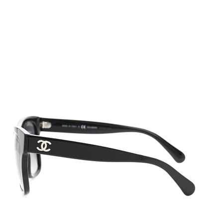 Chanel Acetate Polarized Square CC Sunglasses 5380 Black 3 of 7