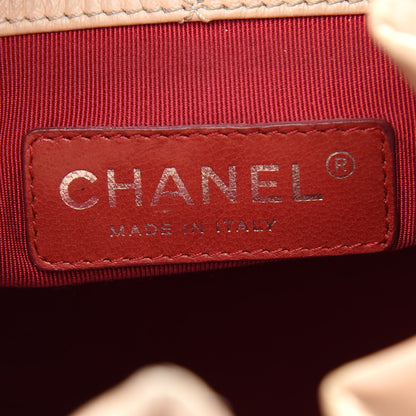 Chanel Aged Calfskin Quilted Small Gabrielle Backpack Beige Black 6 of 10