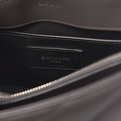 Saint Laurent Calfskin Y Quilted Monogram Small Loulou Chain Satchel Asphalt 6 of 9