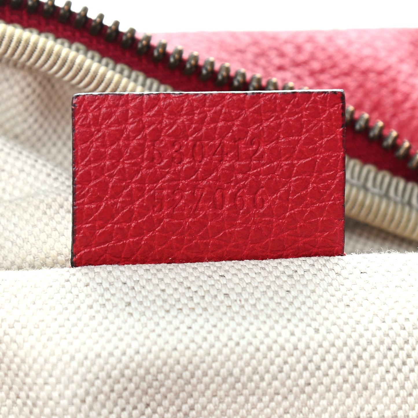 Grained Calfskin Logo Belt Bag Hibiscus Red