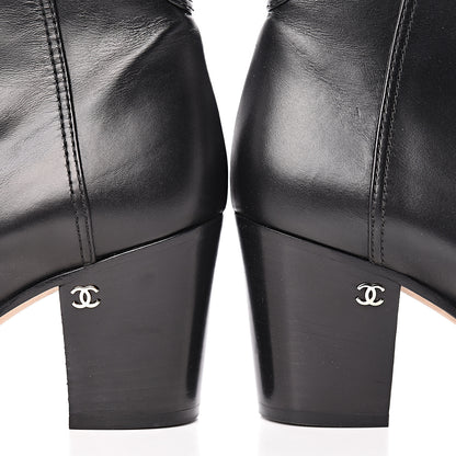 Chanel Calfskin CC Short Boots 40 Black 7 of 14