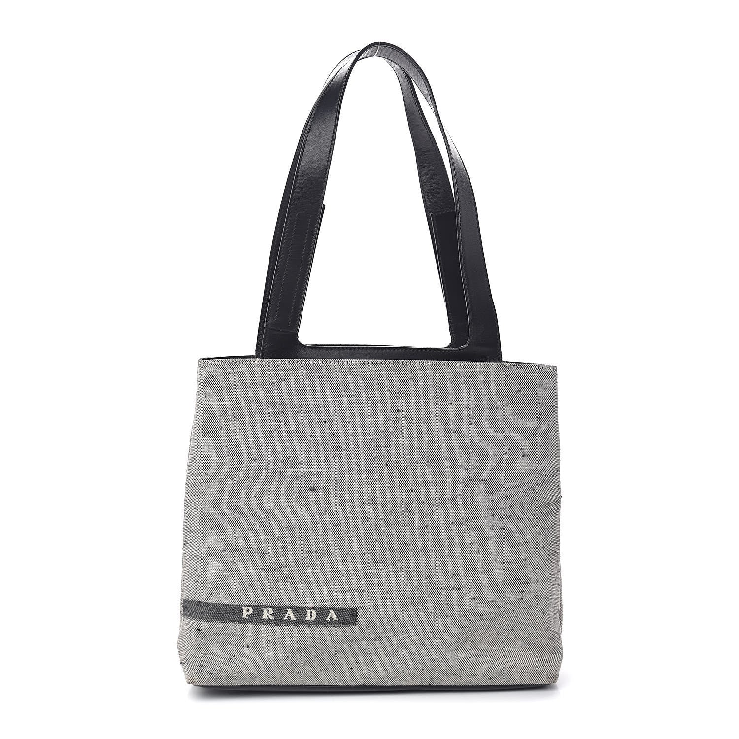 Prada Jacquard Logo Tote Black 1 of 9