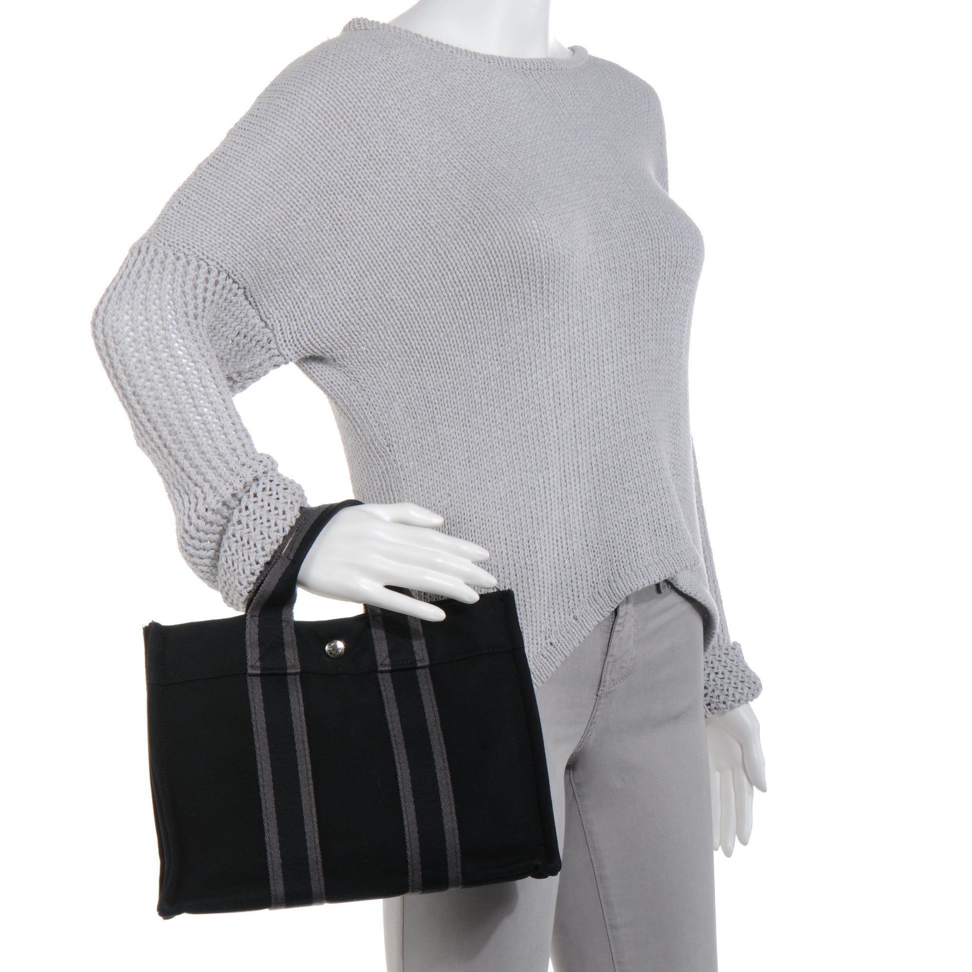 Hermes Canvas Fourre Tout PM Black 2 of 8