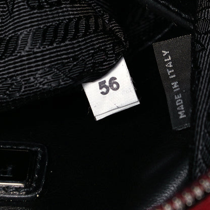 Prada Saffiano Travel Brique Crossbody Messenger Bag Fuoco 7 of 9