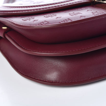 MCM Calfskin Monogram Trisha Shoulder Bag Very Plum 8 of 9