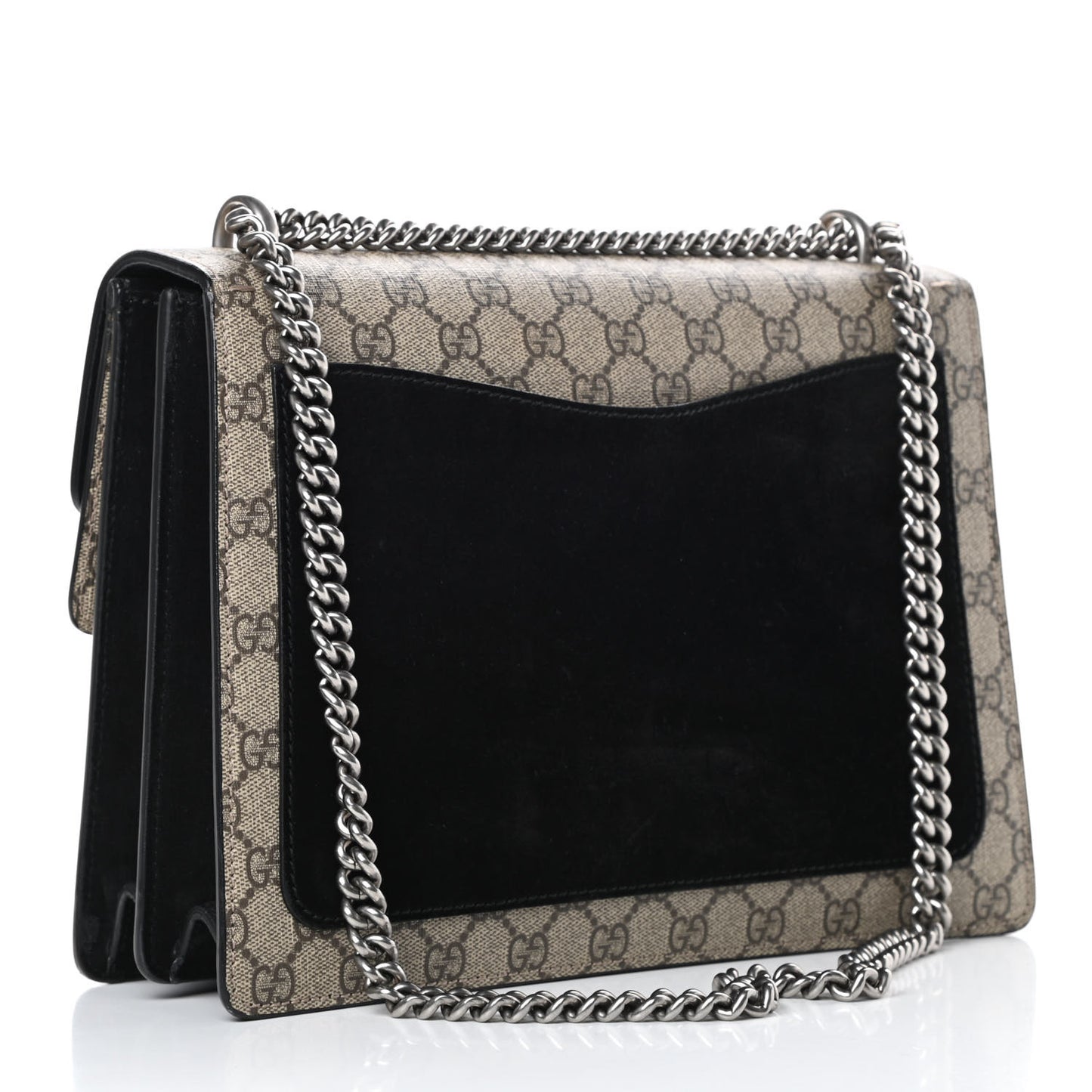 GG Supreme Monogram Medium Dionysus Shoulder Bag Black