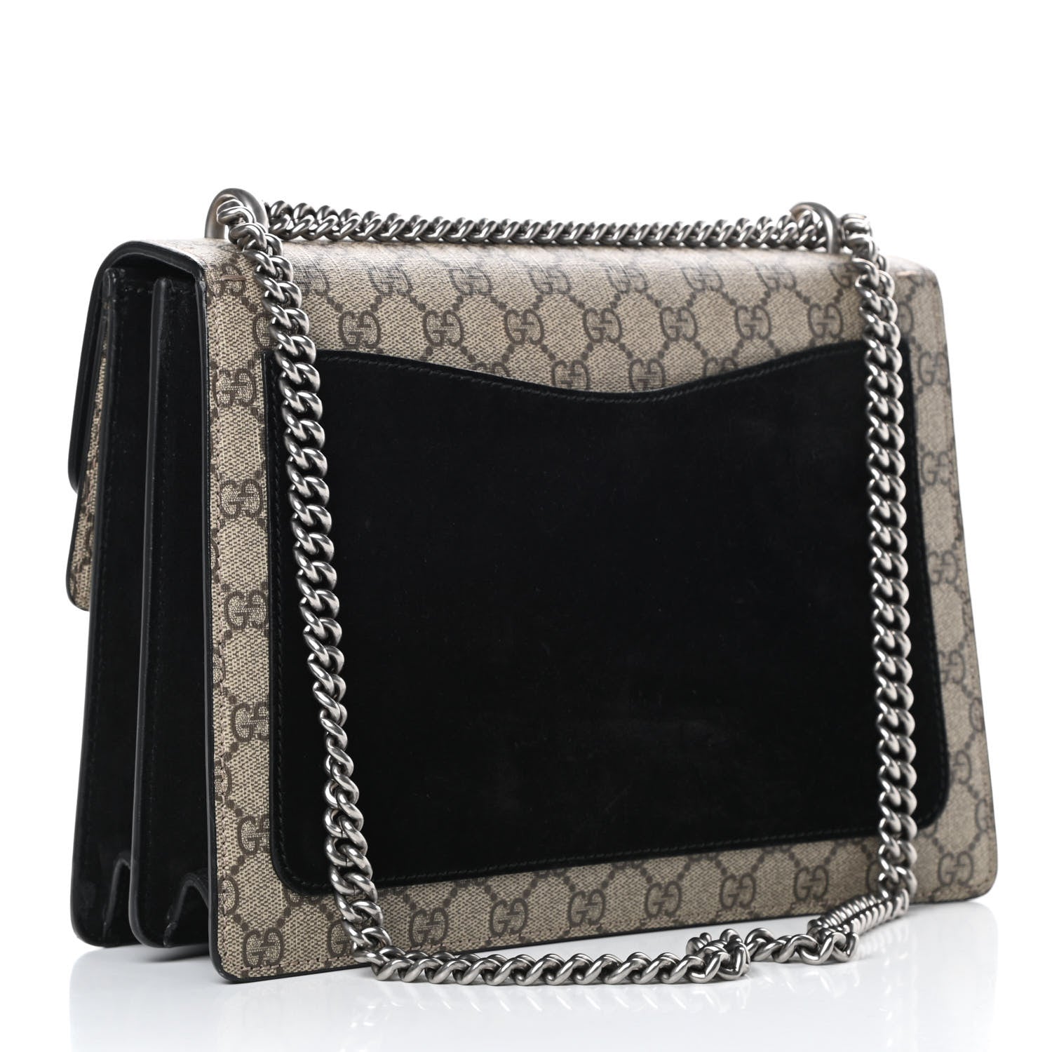 Gucci GG Supreme Monogram Medium Dionysus Shoulder Bag Black 3 of 16
