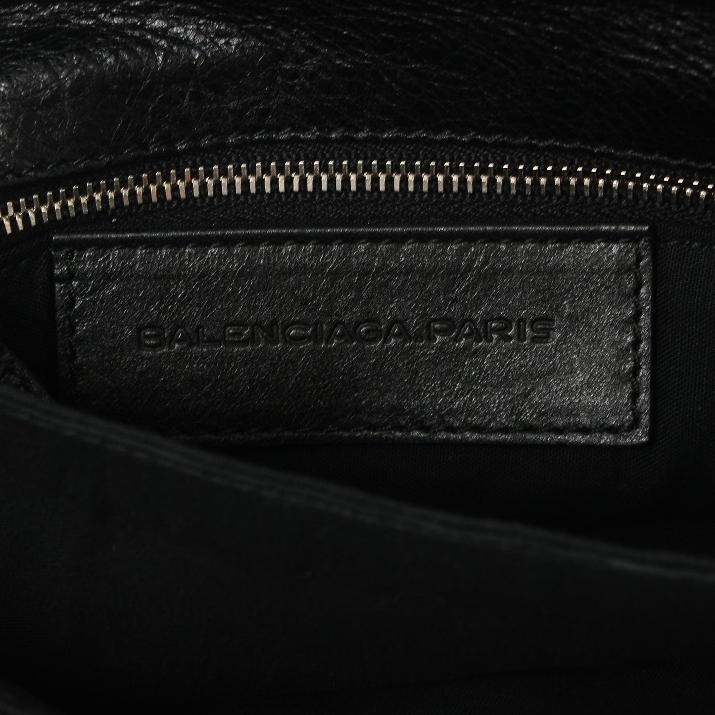 Agneau Giant 12 Silver Hardware Envelope Clutch Black