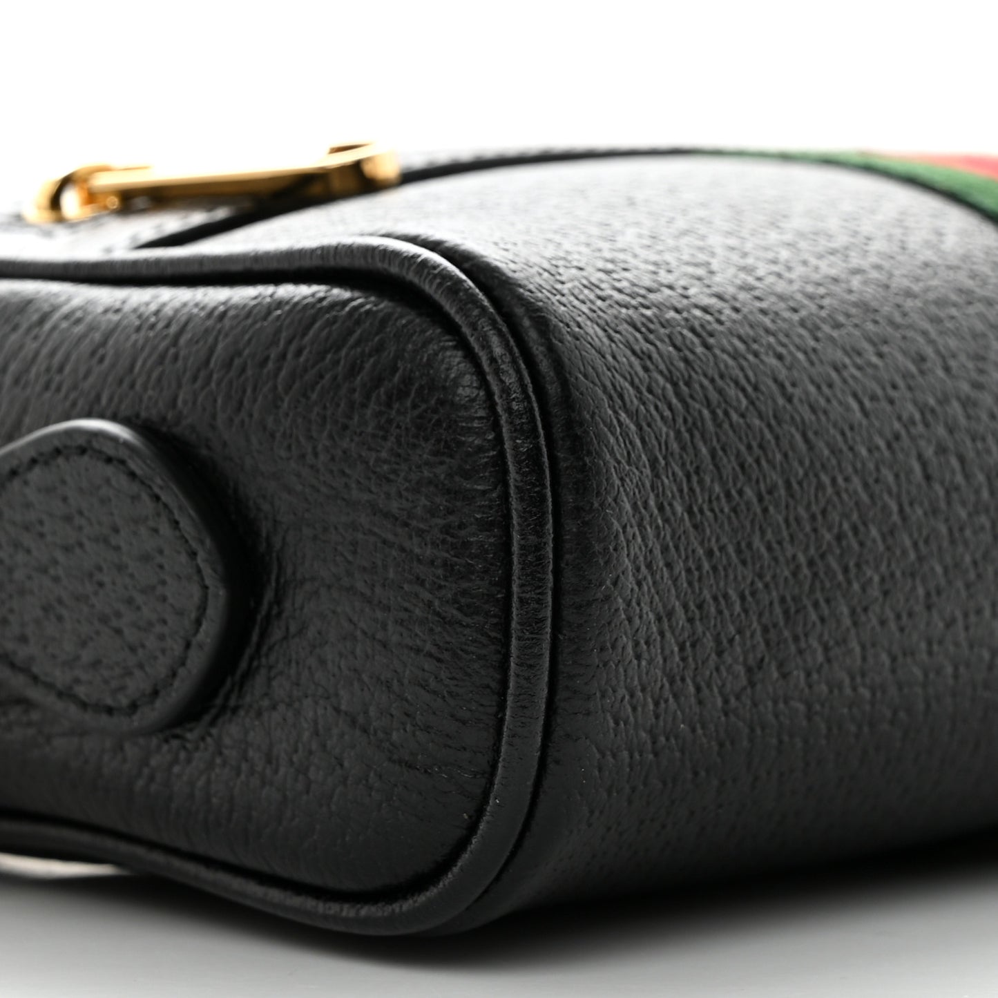 Calfskin Web Mini Ophidia Shoulder Bag Black