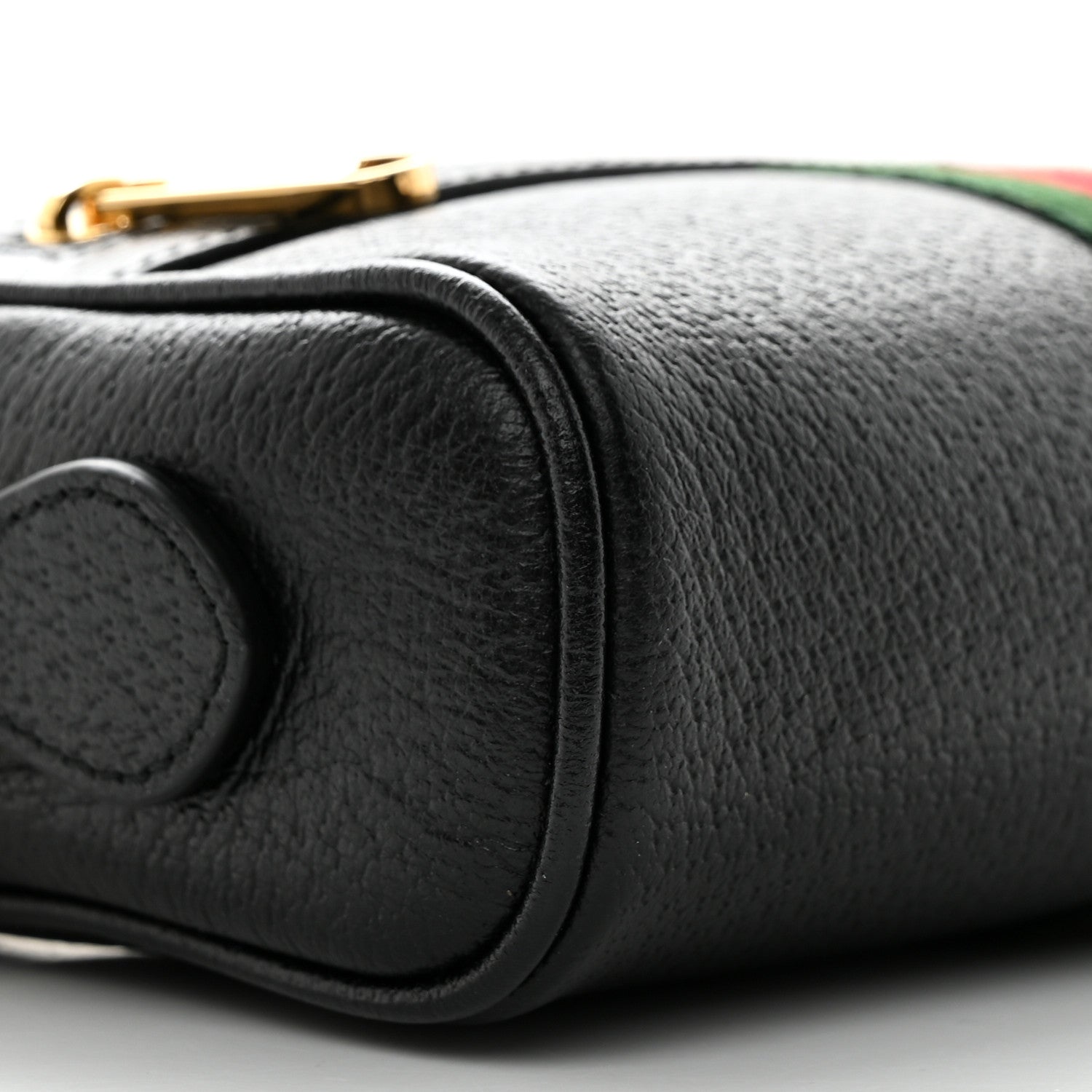 Gucci Calfskin Web Mini Ophidia Shoulder Bag Black 9 of 10