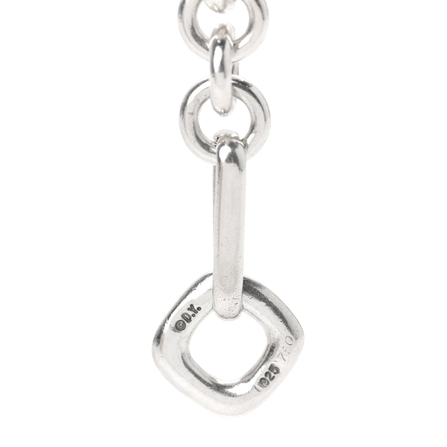 David Yurman Sterling Silver 18K Yellow Gold Smoky Quartz Figaro Station Link Necklace 4 of 4