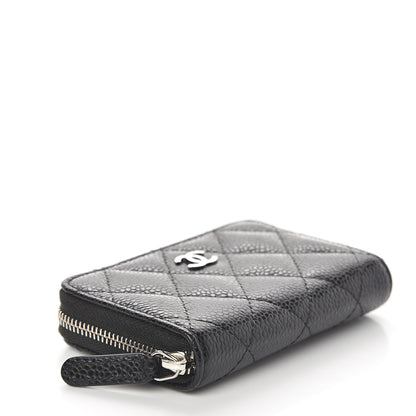 Chanel Caviar Quilted Zip Coin Purse Black 3 of 7