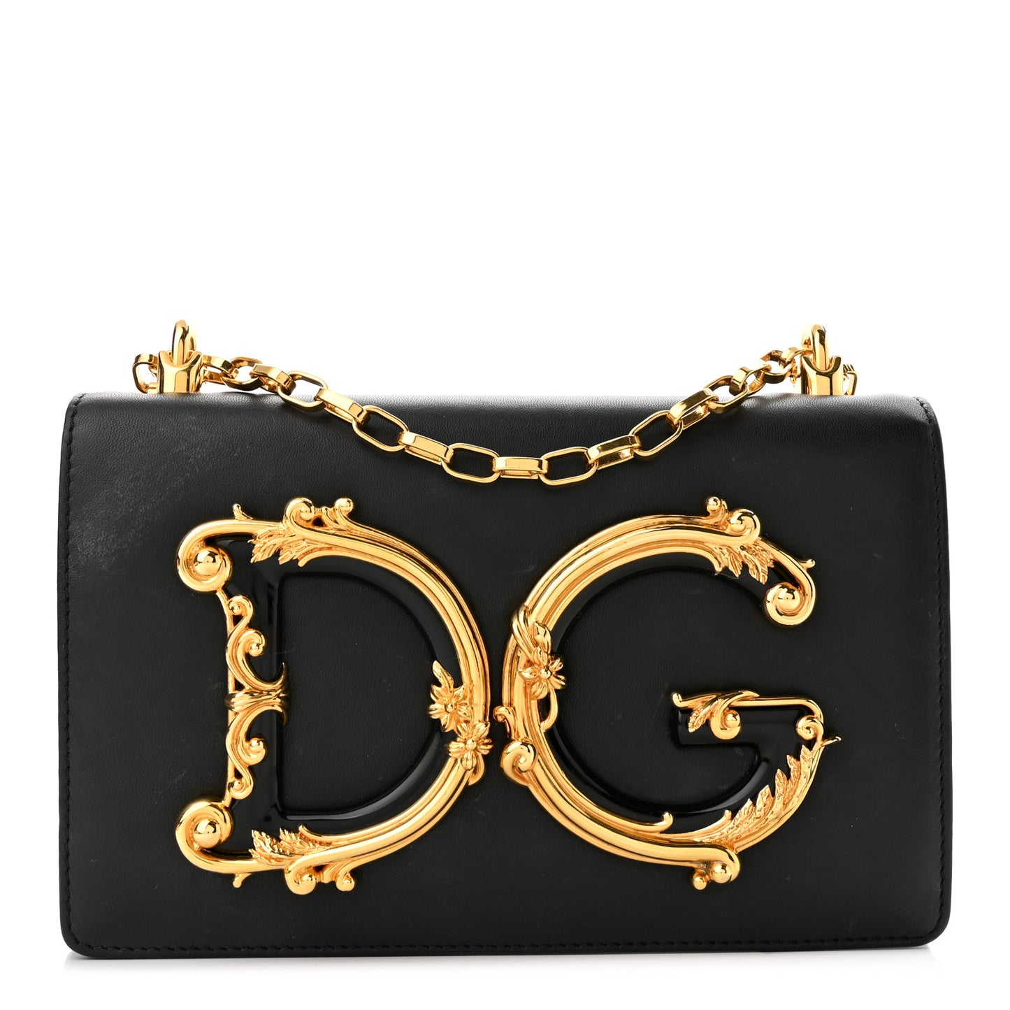 Nappa DG Girls Shoulder Bag Black