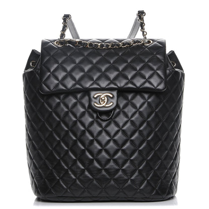 Chanel Lambskin Quilted Large Urban Spirit Backpack Black 1 of 8