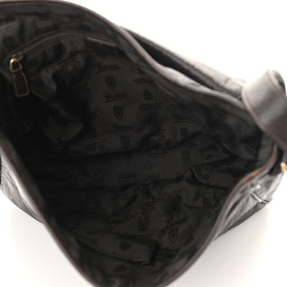 Gucci Guccissima Medium Flap Messenger Bag Chocolate 5 of 11