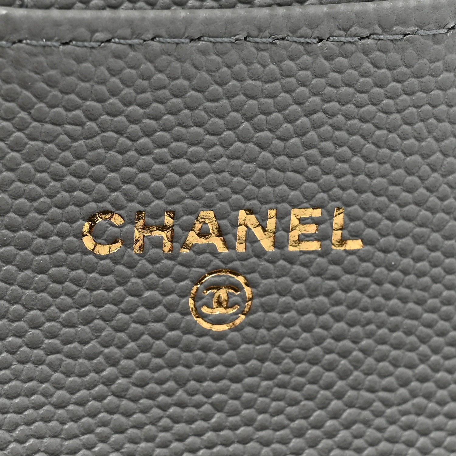 Chanel Caviar Quilted Flap Card Holder Wallet Dark Grey 8 of 9