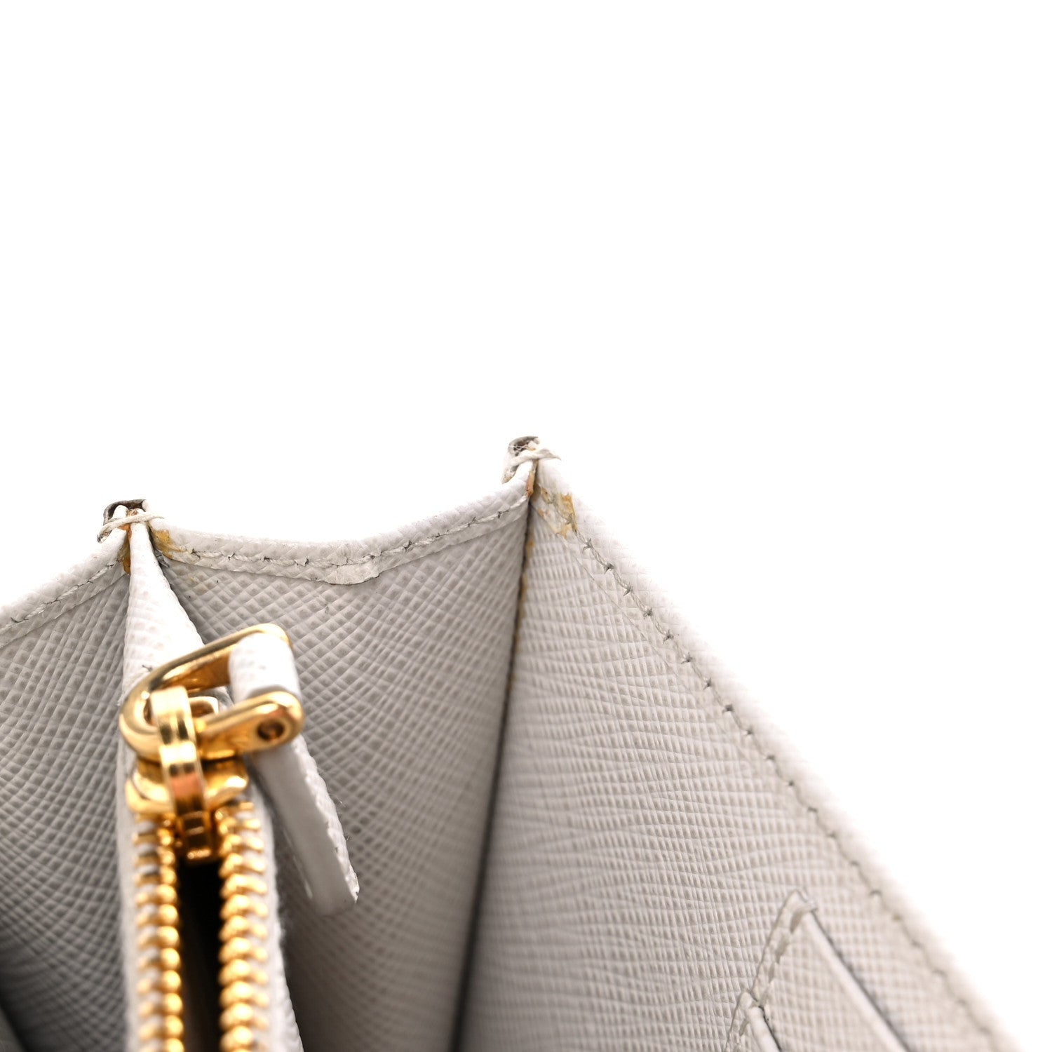 Prada Saffiano Lux Chain Wallet White 15 of 17