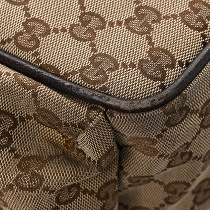 Gucci Monogram Natural Pigskin Large Diaper Bag Beige Ebony Cocoa Dark Chocolate 12 of 16