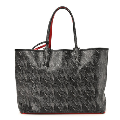 Christian Louboutin Toile Monogram Calfskin Printed Spikes East West Cabata Tote Black 1 of 10
