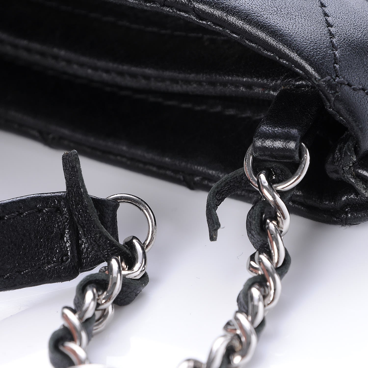 Chanel Quilted Lambskin Crossbody Bag Black 10 of 10