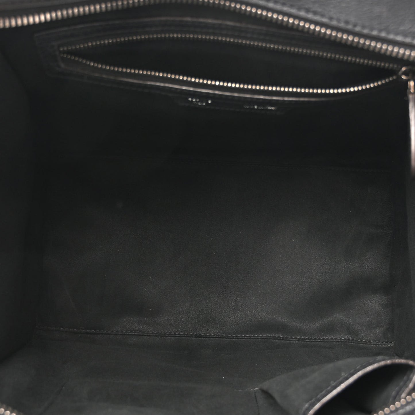 Drummed Calfskin Mini Luggage Black