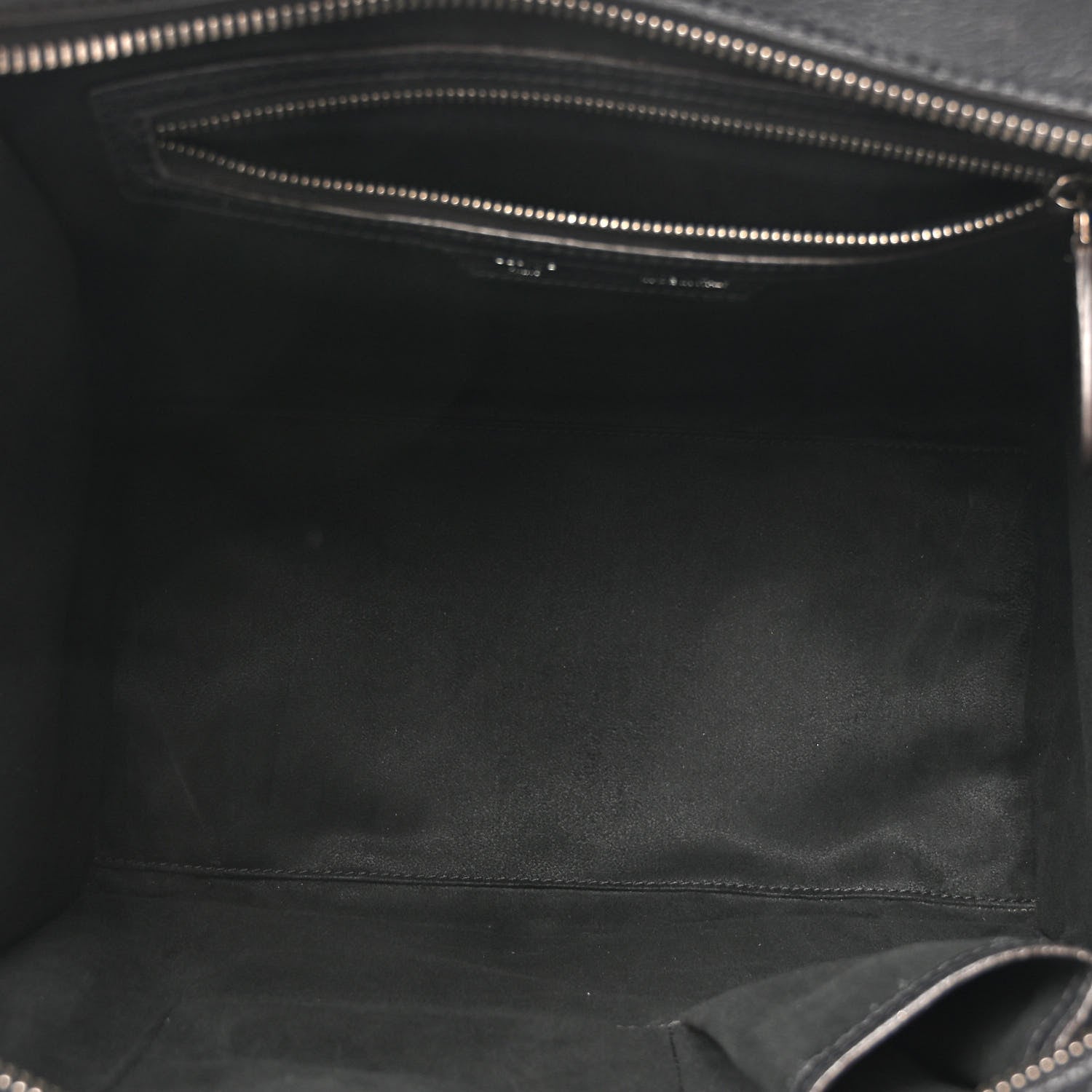 Celine Drummed Calfskin Mini Luggage Black 4 of 9