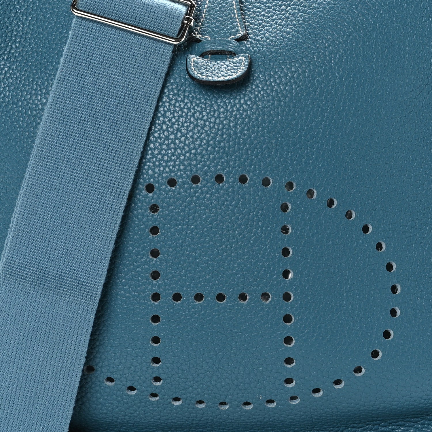 Hermes Taurillon Clemence Evelyne III PM Blue Jean 6 of 9