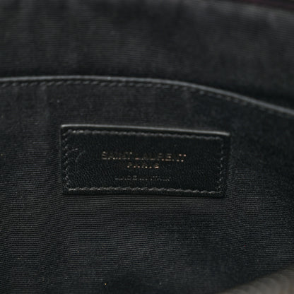 Saint Laurent Calfskin Crocodile Embossed Monogram iPad Case Black 6 of 8