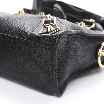 Balenciaga Chevre Gold Metallic Edge Hardware Mini City Black 8 of 8