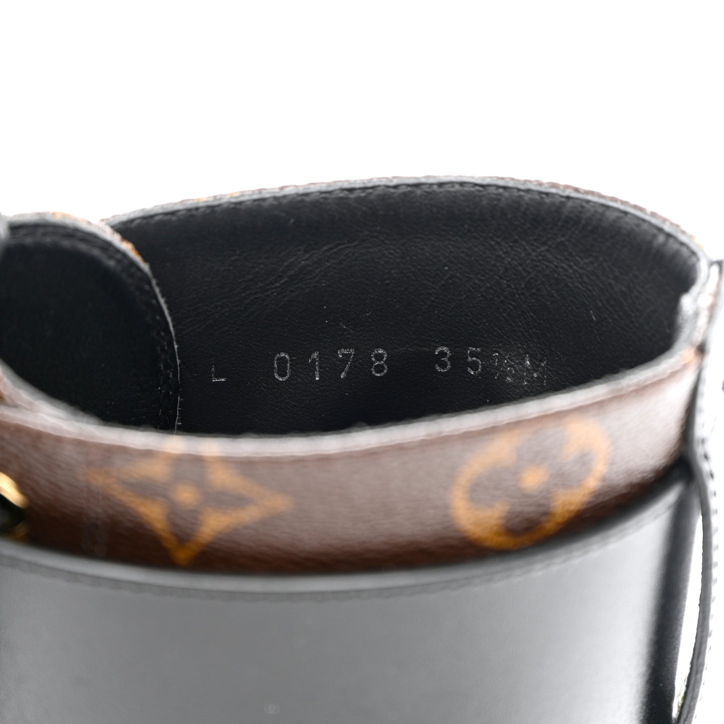 Monogram Calfskin Wonderland Flat Ranger Boots 35.5 Black