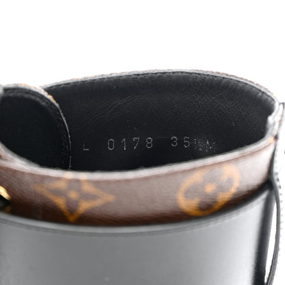 Louis Vuitton Monogram Calfskin Wonderland Flat Ranger Boots 35.5 Black 7 of 15