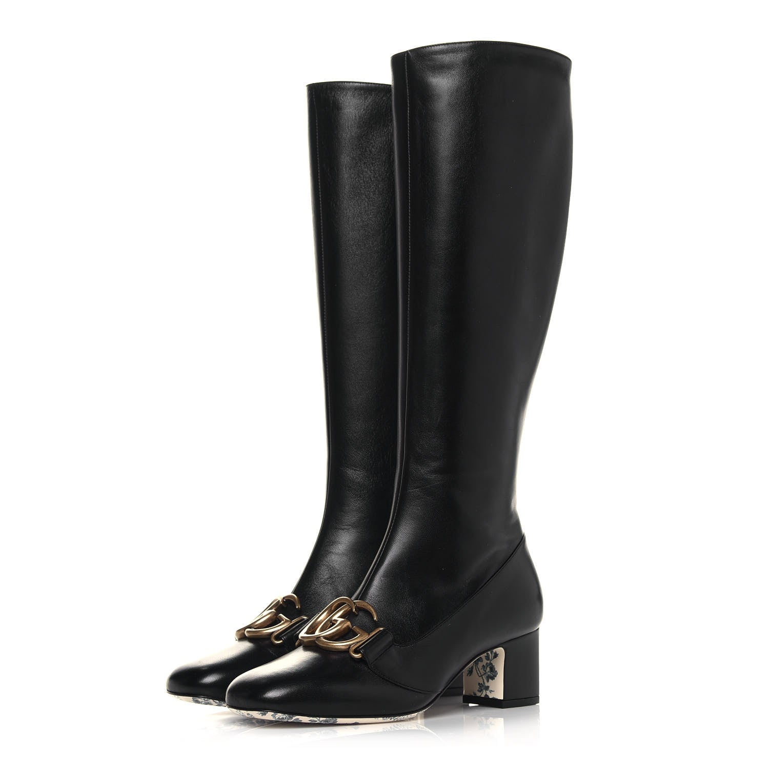 Gucci Malaga Kid GG Victoire 55mm Boots 36 Black 3 of 8