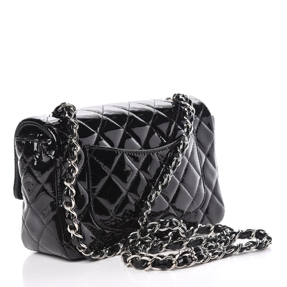 Chanel Patent Calfskin Quilted Mini Rectangular Flap Black 3 of 11