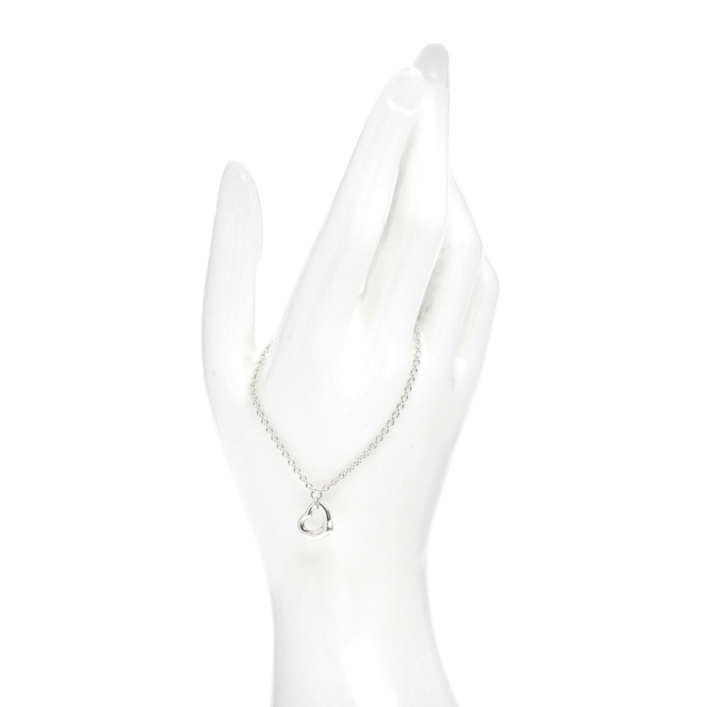 Sterling Silver Elsa Peretti Open Heart Charm Bracelet