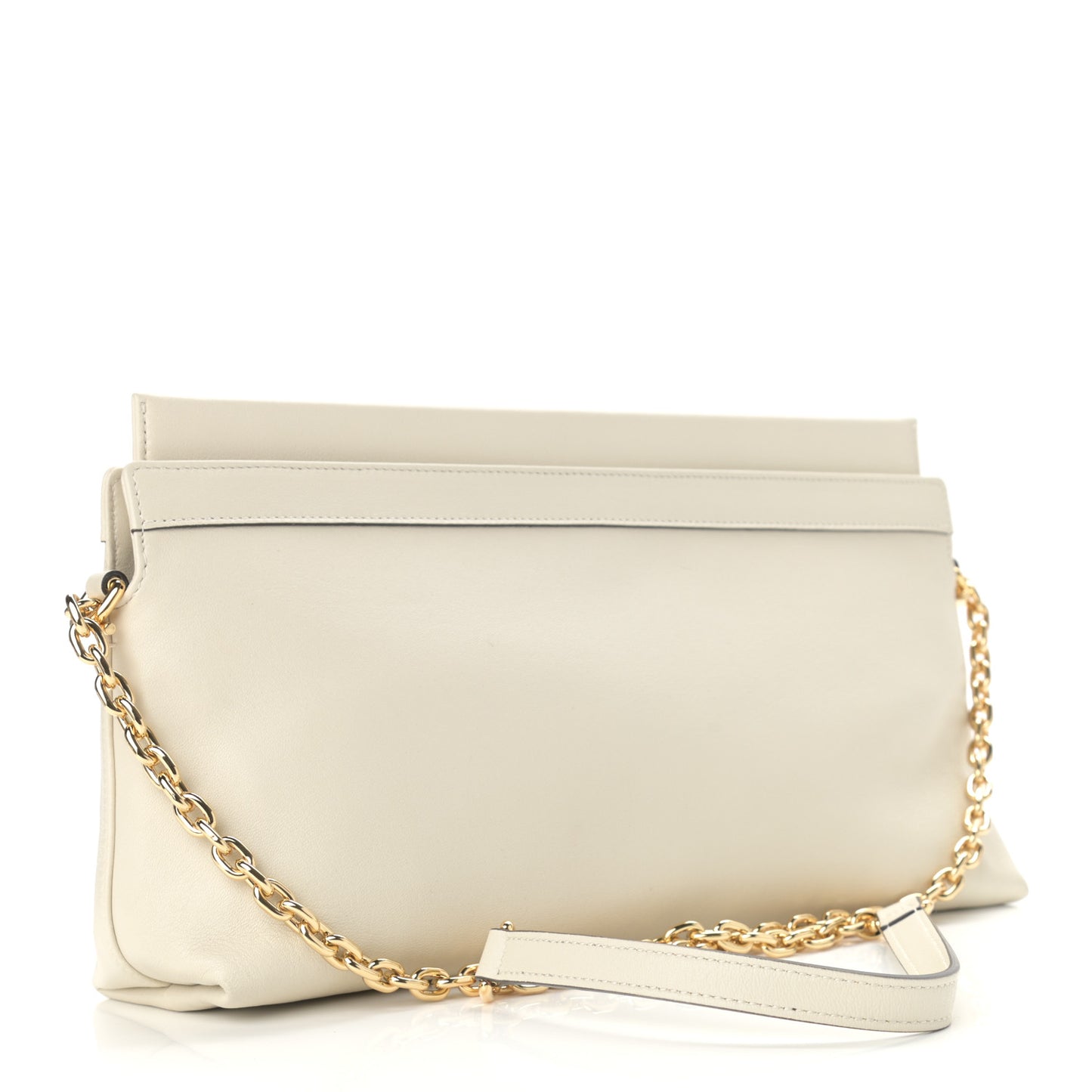 Lambskin Linea Matisse Chain Shoulder Bag Mystic White
