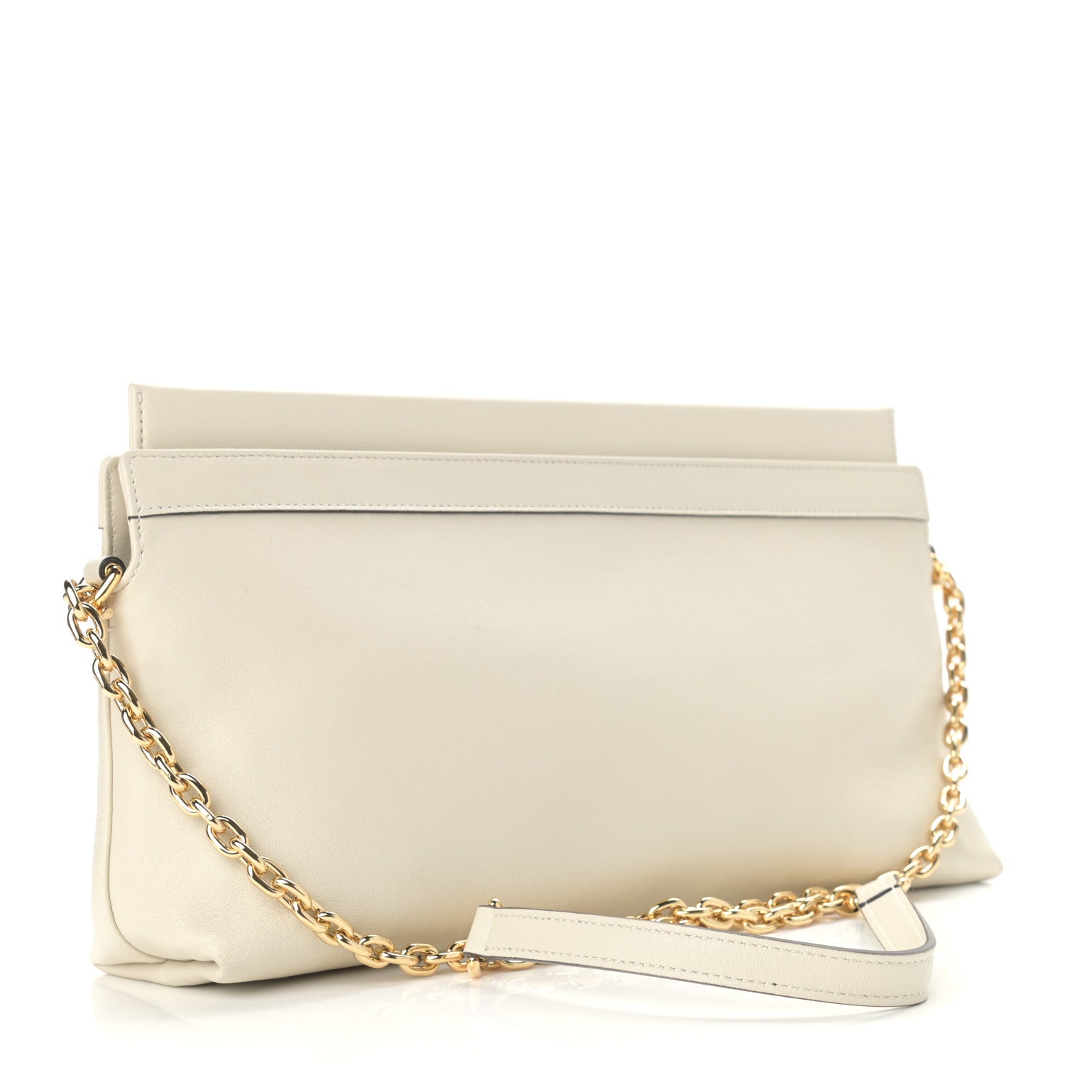 Gucci Lambskin Linea Matisse Chain Shoulder Bag Mystic White 3 of 10