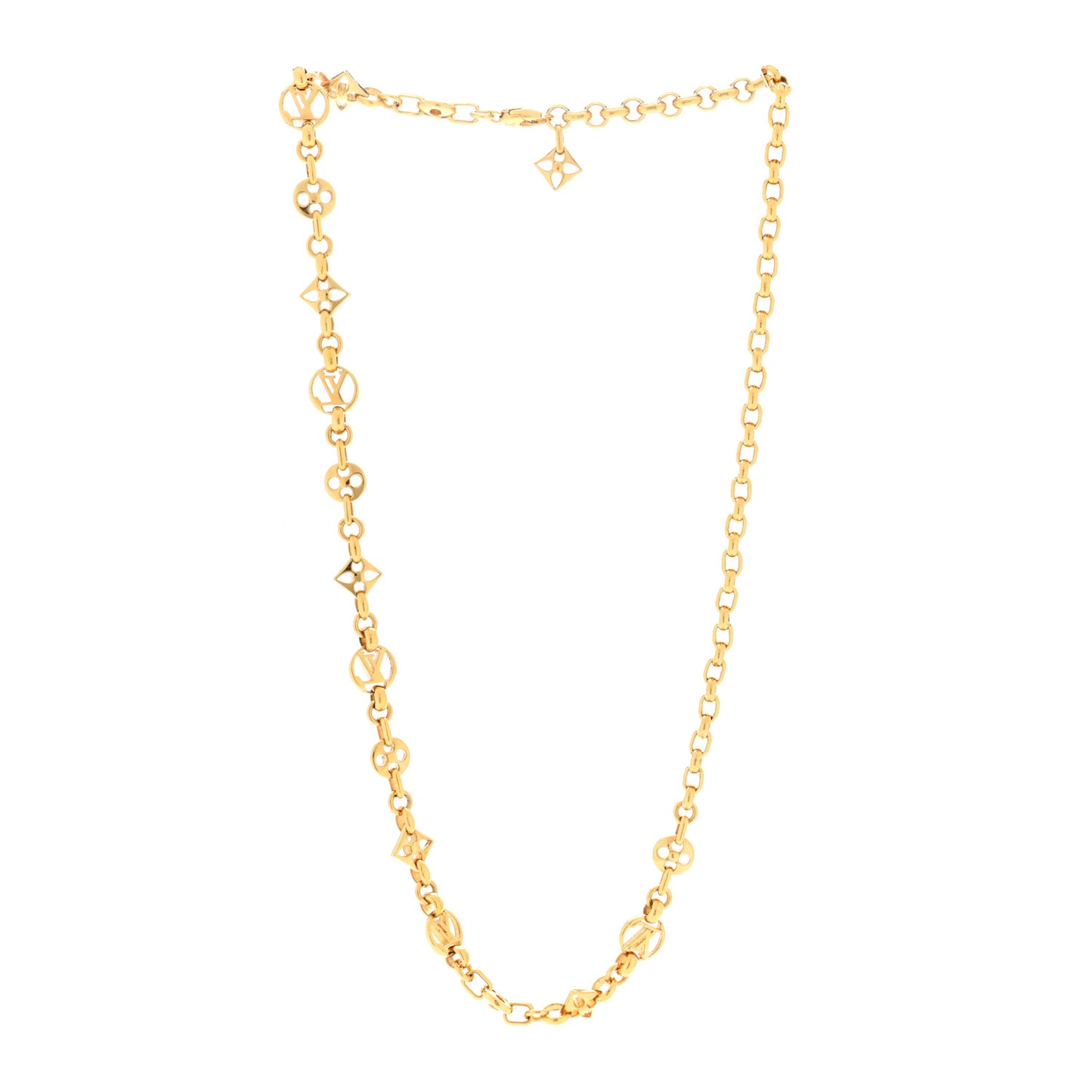 Metal Crazy in Lock Necklace Gold