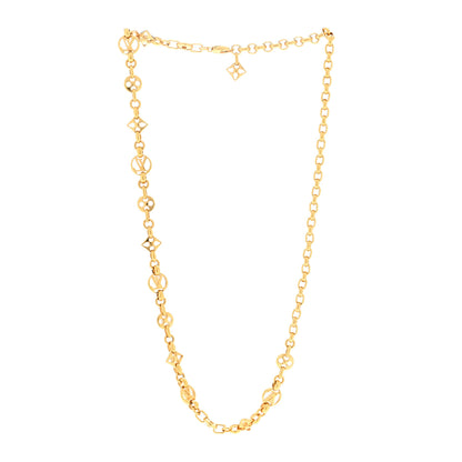 Louis Vuitton Metal Crazy in Lock Necklace Gold 2 of 4