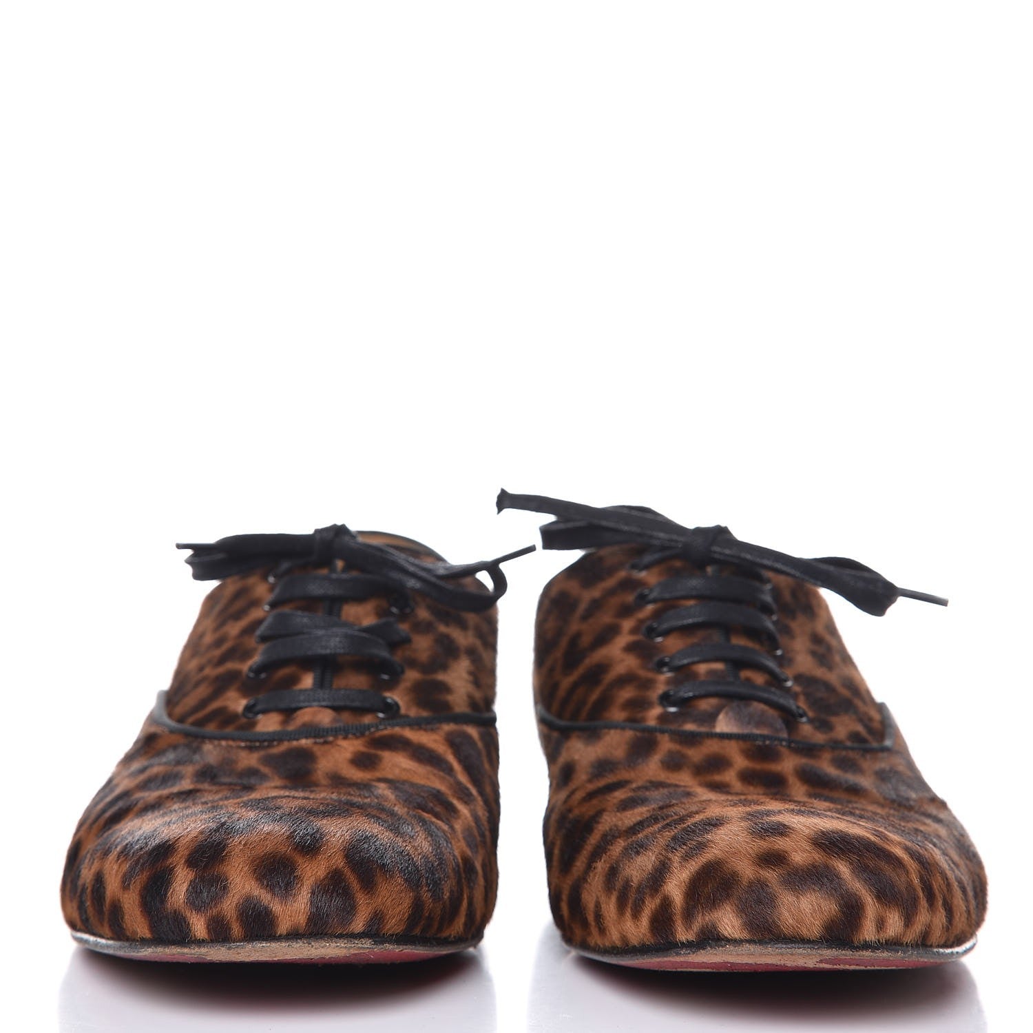 Christian Louboutin Mens Calf Hair Leopard Print Fred Oxfords 43.5 Brown 2 of 15