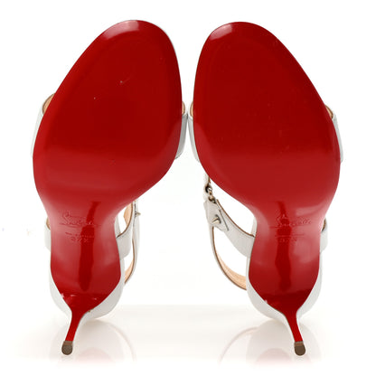 Christian Louboutin Kid Sova Heel 85 Sandals 37.5 White 6 of 9