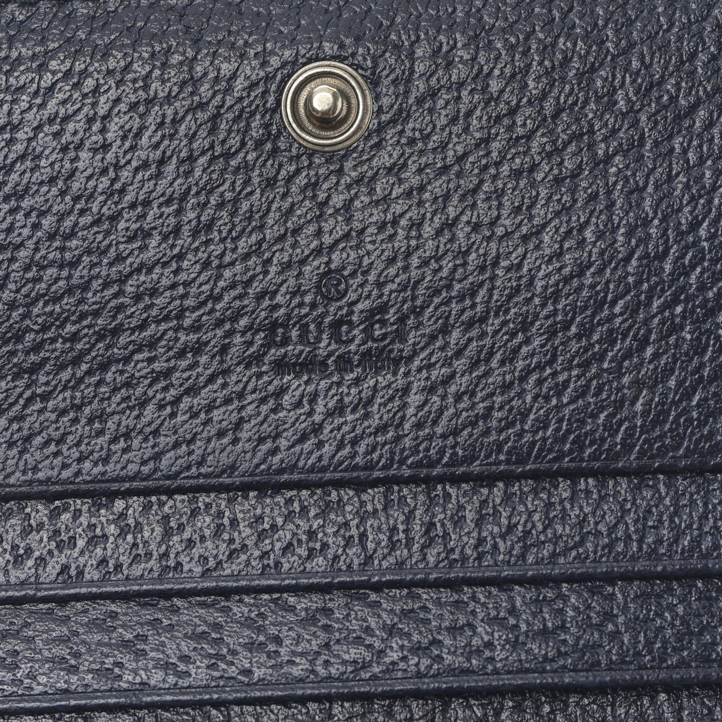 GG Supreme Monogram Textured Dollar Calfskin Web Ophidia Card Case Beige Blue