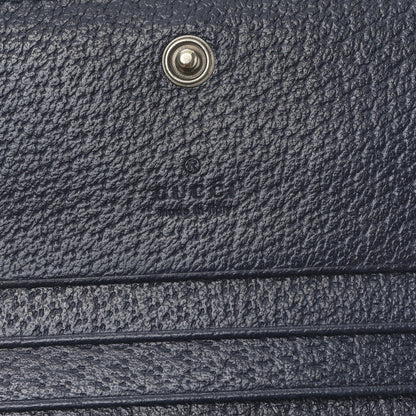 Gucci GG Supreme Monogram Textured Dollar Calfskin Web Ophidia Card Case Beige Blue 7 of 9