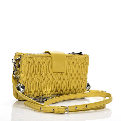 Miu Miu Nappa Matelasse Crystal Clutch Sole 4 of 8