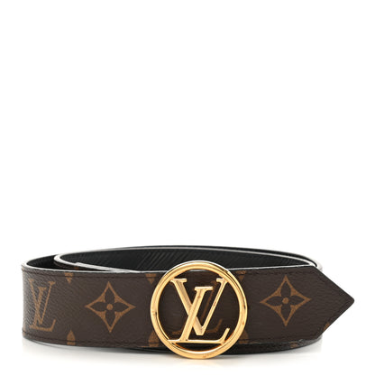 Louis Vuitton Monogram Epi 35mm LV Circle Reversible Belt 85 34 Black 1 of 9
