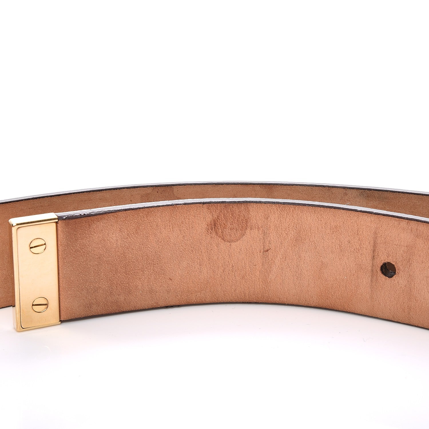 Louis Vuitton Monogram Ceinture Belt Gold Buckle 85 34 7 of 8