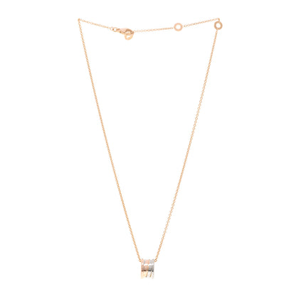 Bulgari 18K Rose White Gold B.Zero1 Pendant Necklace 3 of 5