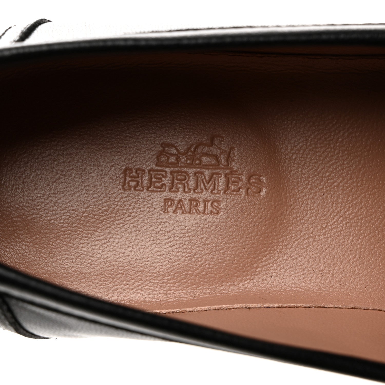 Hermes Goatskin Womens Paris Loafers 36 Black 6 of 9