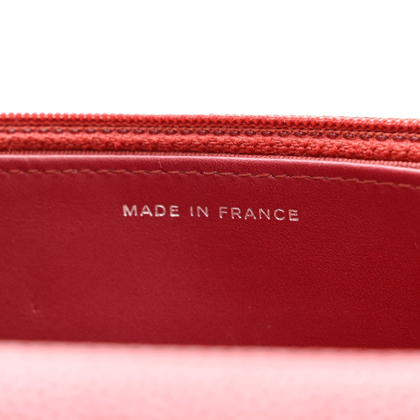 Caviar Quilted Wallet on Chain WOC Red