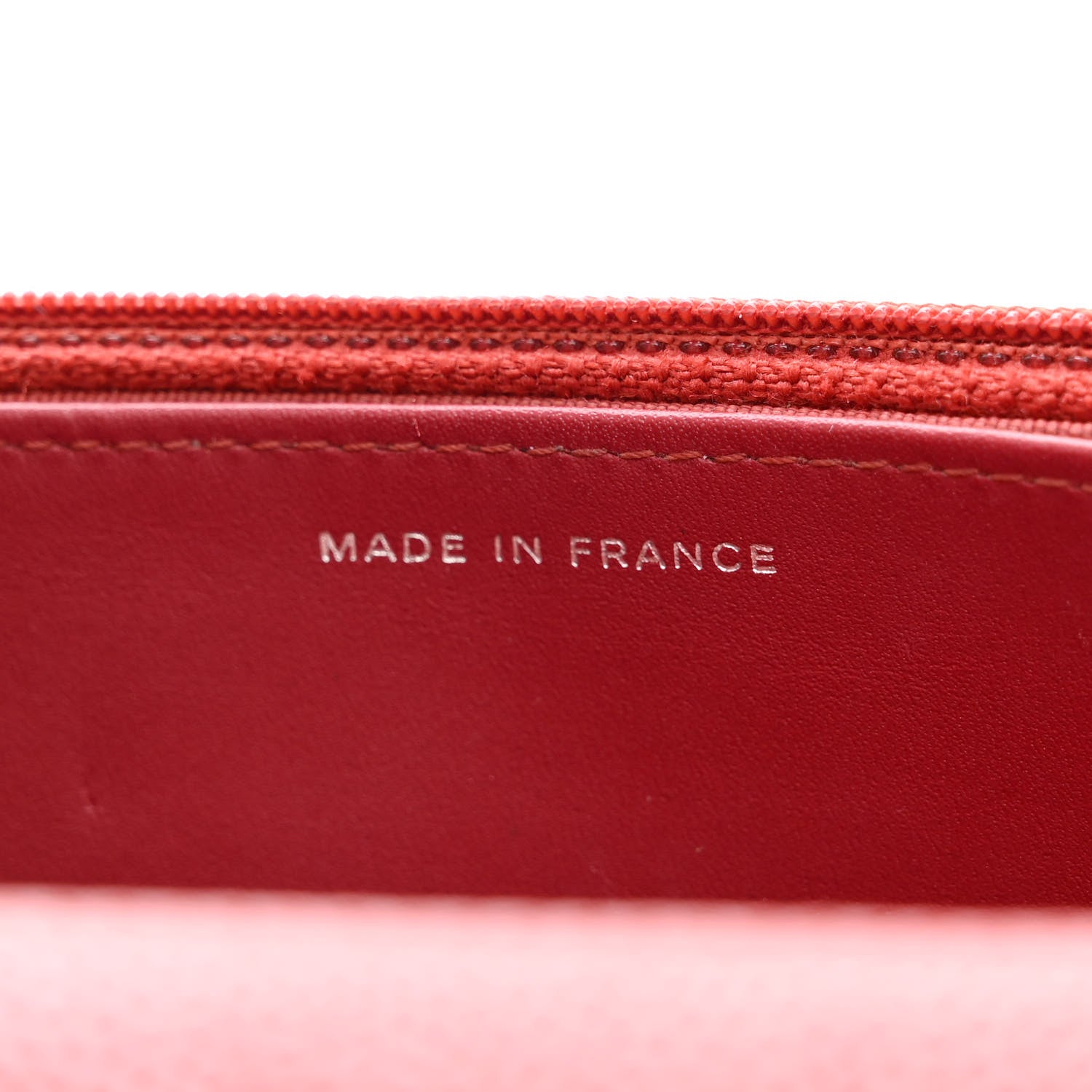 Chanel Caviar Quilted Wallet on Chain WOC Red 7 of 14